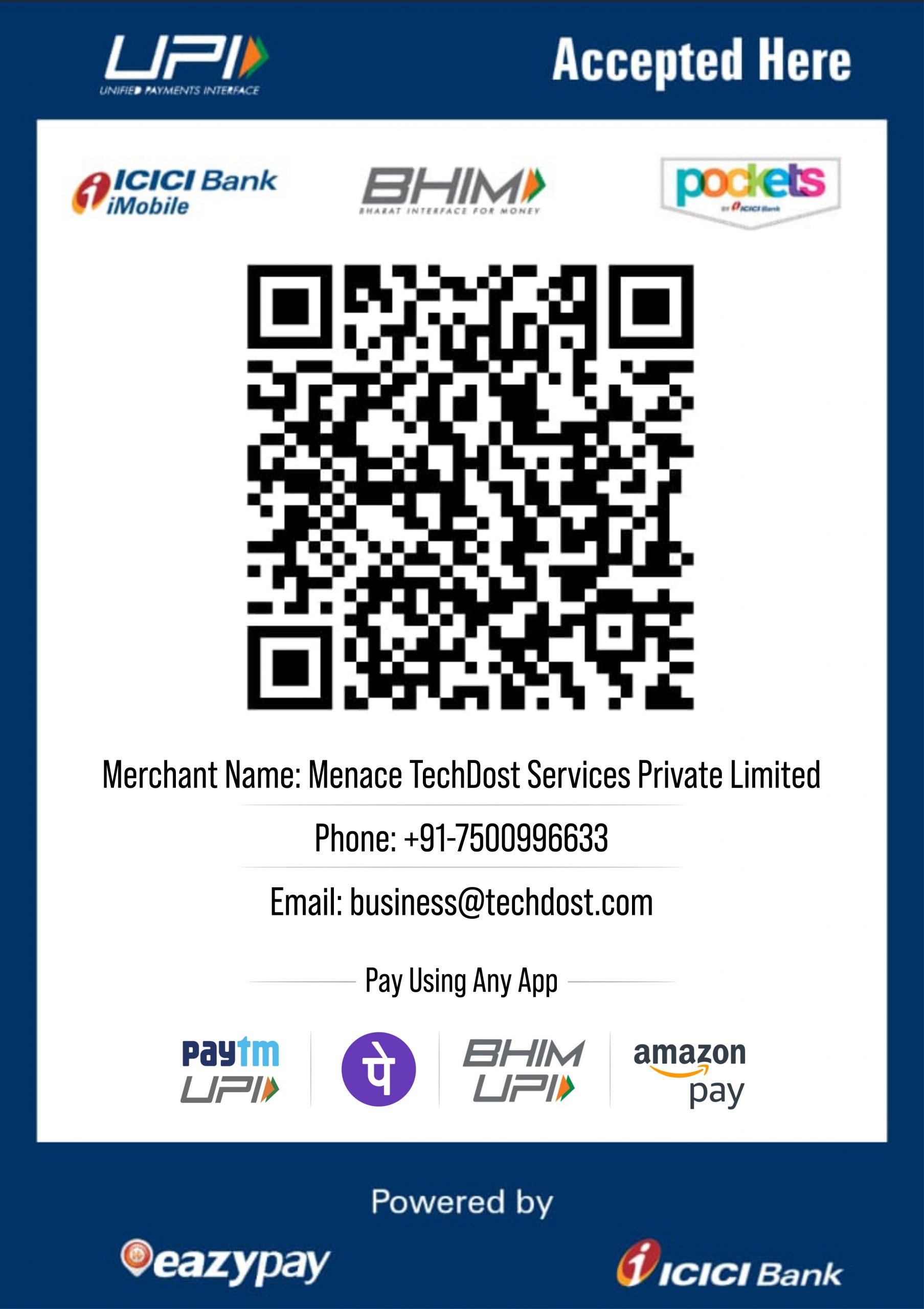 ICICI QR Code - TECHDOST